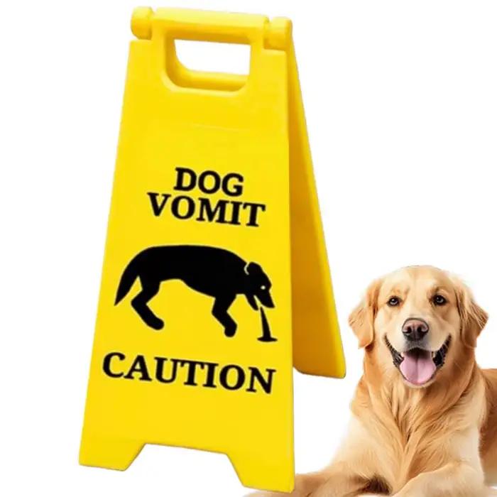 Panneau d'avertissement créatif pour chien et chat