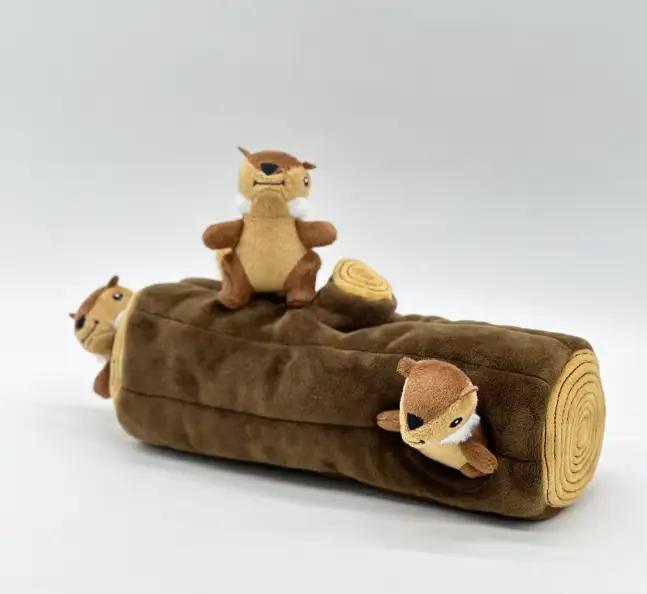 Nouveau jouet de Noël pour chien avec trous d'arbre en forme d'écureuil