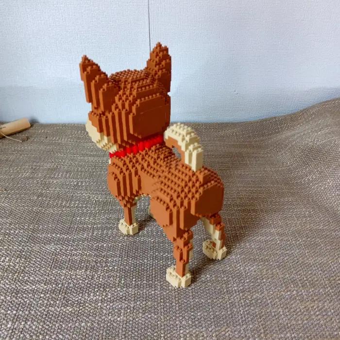 KNEW BUILT Shiba Inu chiens modèle Micro Mini blocs de construction: jouets de loisirs éducatifs pour les cadeaux des amoureux des animaux de compagnie et décor Husky