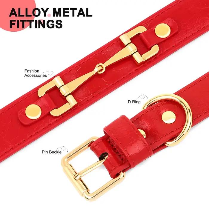 Collier en cuir véritable pour animaux de compagnie