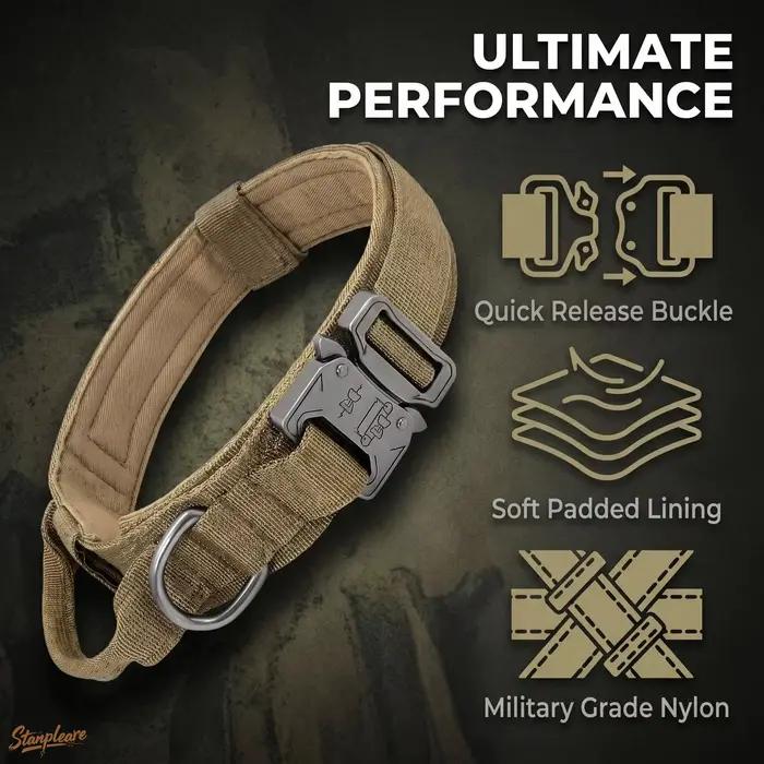 Collier tactique anti-morsure pour chien