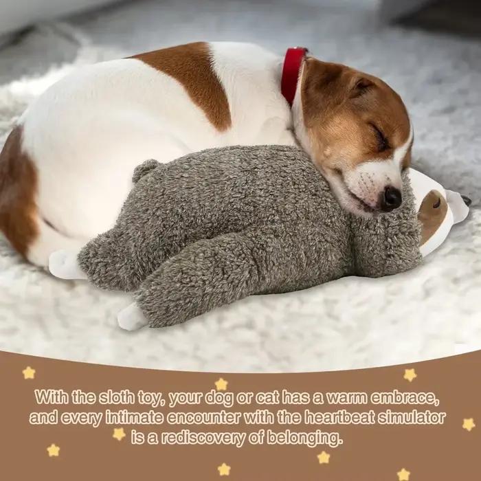 Jouet de battement de coeur de chiot de paresseux de forêt de cadeau de noël pour le soulagement du stress et apaisant