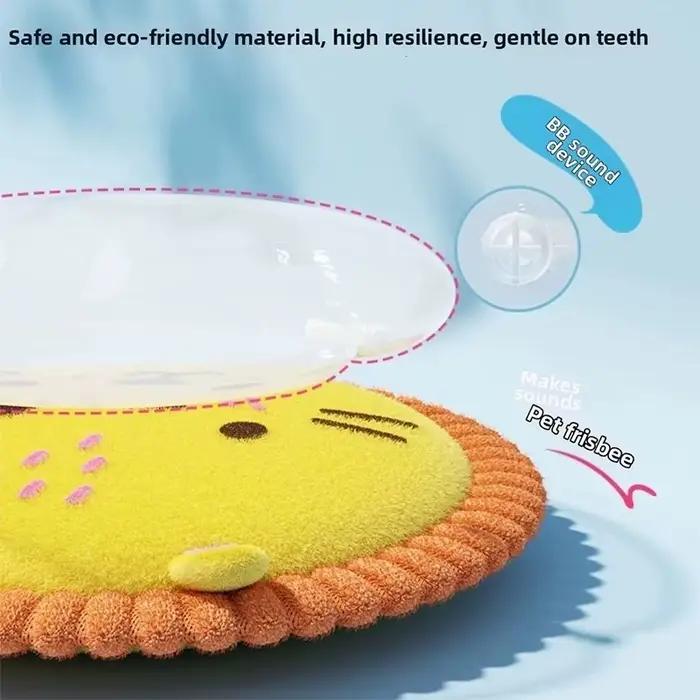 Frisbee en peluche doux pour chien