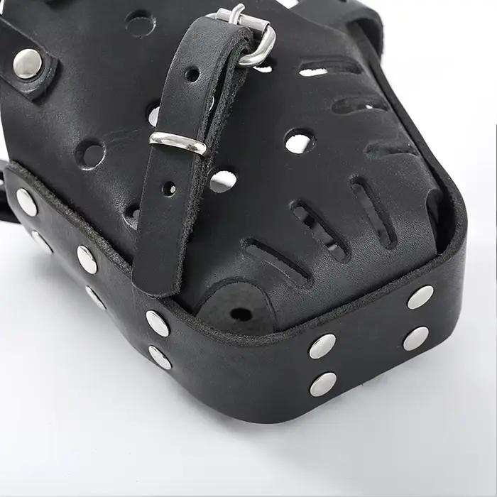Muselière en cuir respirante pour chien