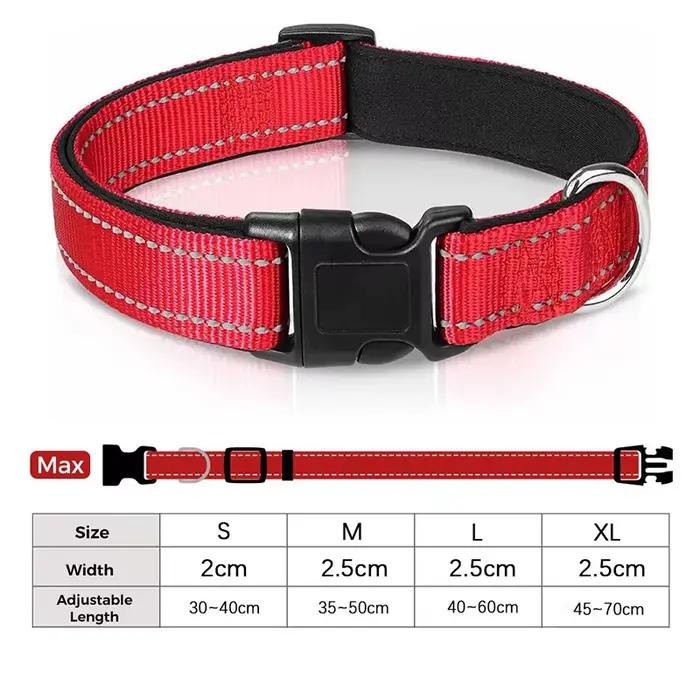 Collier réfléchissant pour chiens de taille moyenne et grande