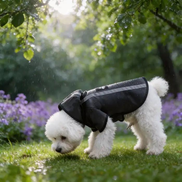 Imperméable noir pour chiens au printemps et en été. À utiliser pendant les saisons pluvieuses. Convient aux