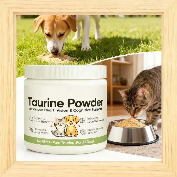 1/2/3 pièces 200g Poudre de Taurine Paw VitaTtaurine – Complément pour Chiens et Chats – Soutient la Santé Cardiaque et la Vision – Bien-être Quotidien