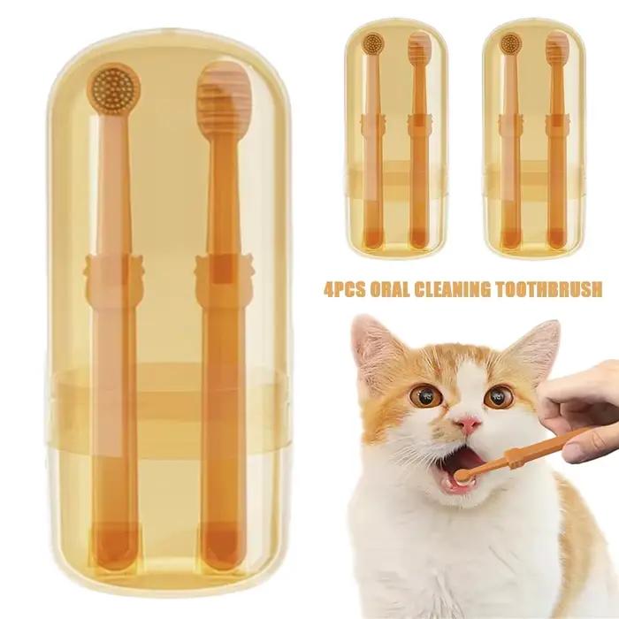Brosse à dents en silicone souple pour chiens et chats