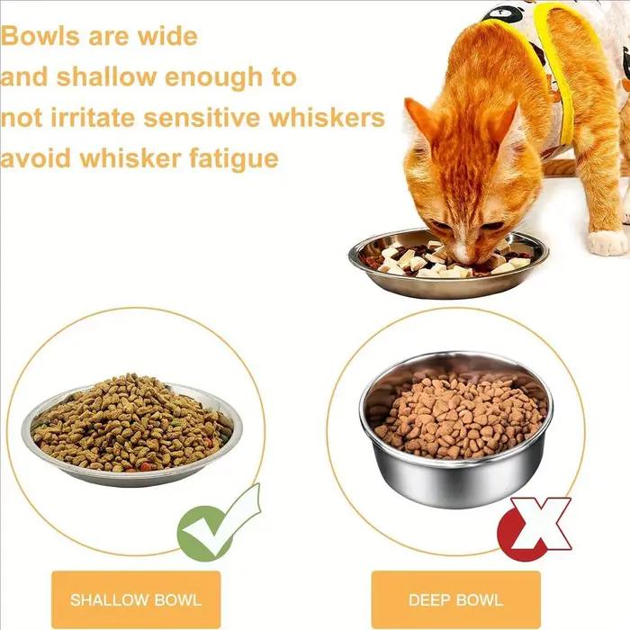 Bols de nourriture pour chat en acier inoxydable