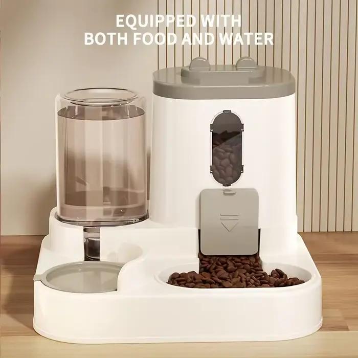 Distributeur d'eau et de nourriture pour chat 2 en 1