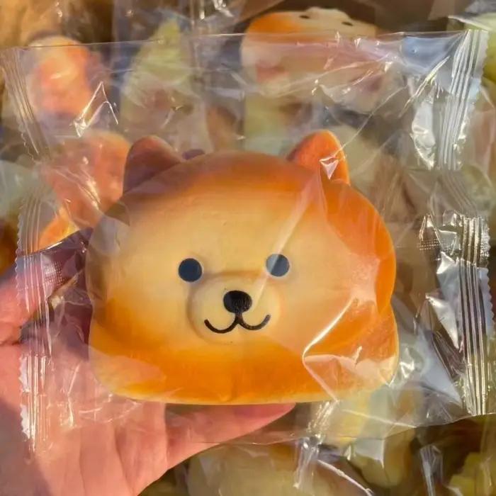 Jouets anti-stress en forme de pain Husky mignon et moelleux