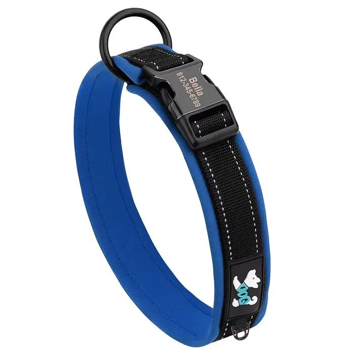 Collier de chien personnalisé colliers de chiens réfléchissants gravure gratuite