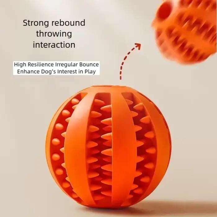 Balle de jeu pour chien, balle de jeu non toxique résistante aux morsures pour chiens, chiots et chats, balle distributrice de friandises pour animaux de compagnie, balle à mâcher pour nettoyer les de