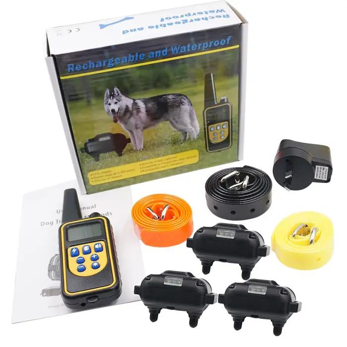 Collier De Dressage Pour Chien Contrôle Manuel Portée 800 Mètres Étanche Lumière Nocturne