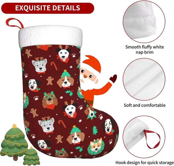 Bas de noël en forme de chien mignon