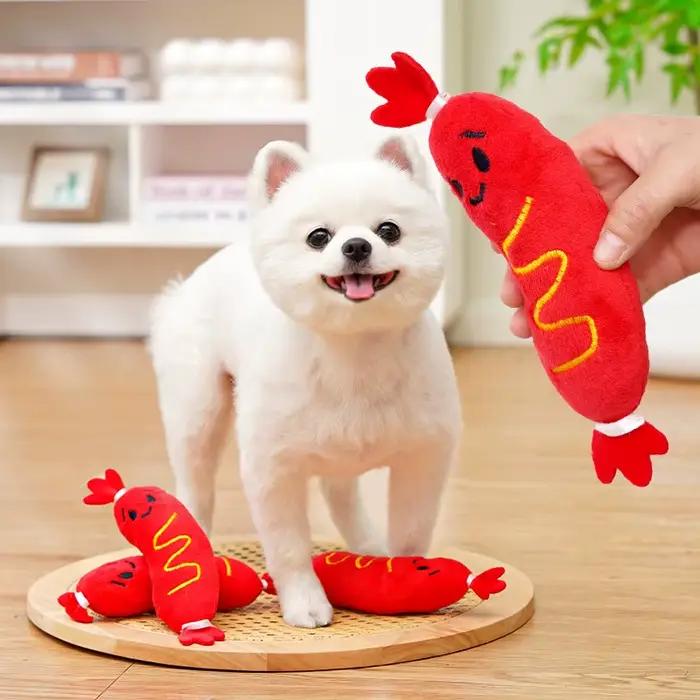 Jouet en peluche sonore pour chien