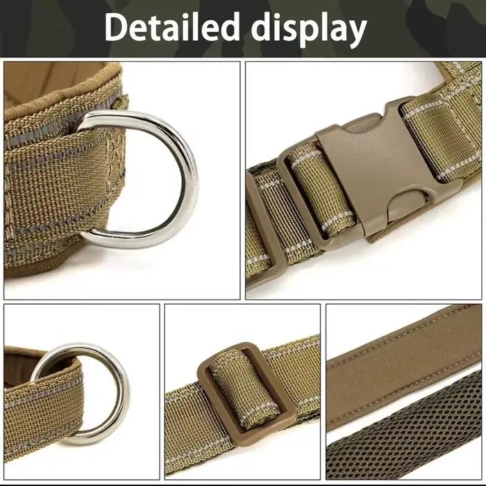 Nouveau Harnais Tactique Anti-Traction pour Chien - Nylon 1000D Réglable pour Grands Chiens