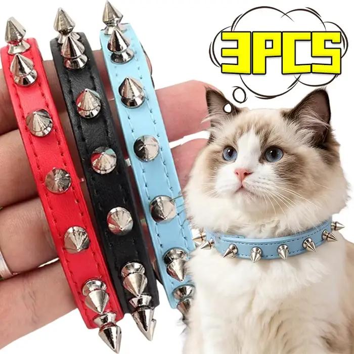 Collier pour chien en cuir clouté anti-morsure