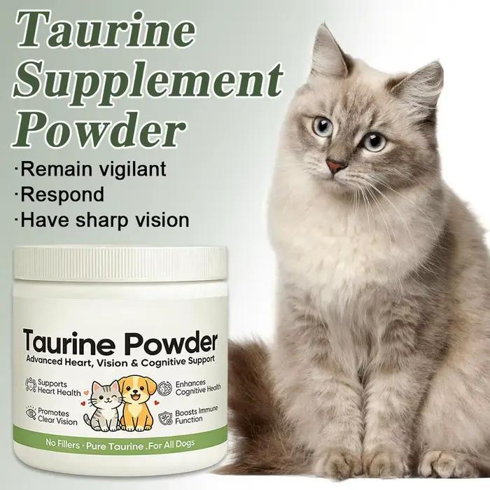 Poudre de supplément de taurine 30g pour chat et chien – Soutient la santé cardiaque