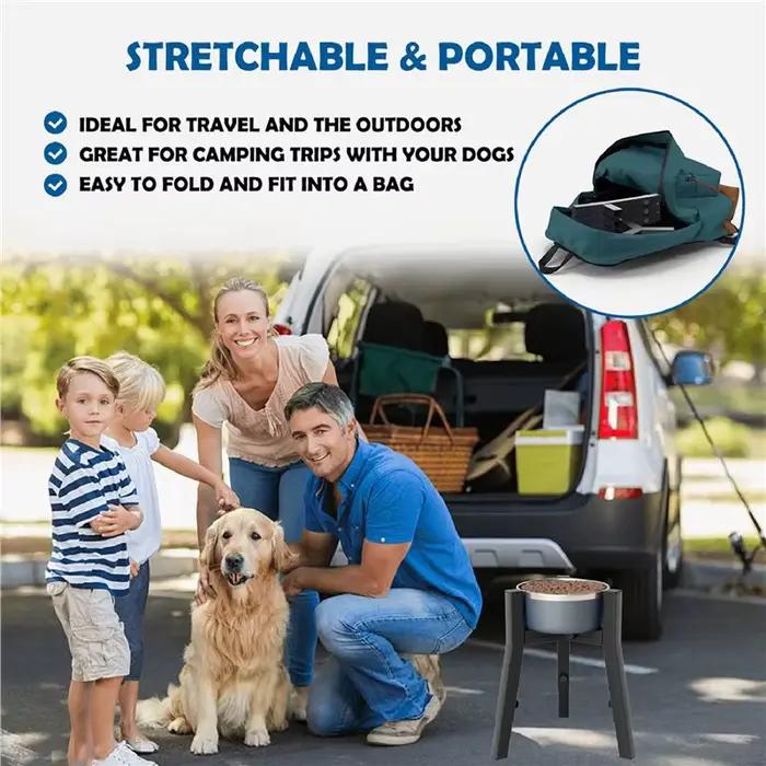 A36T-2X Raised Dog Bowl Stand For Medium & Large & Extra Large Dogs