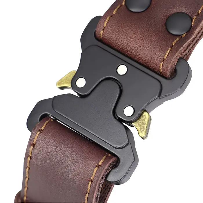 Collier de chien en cuir véritable souple