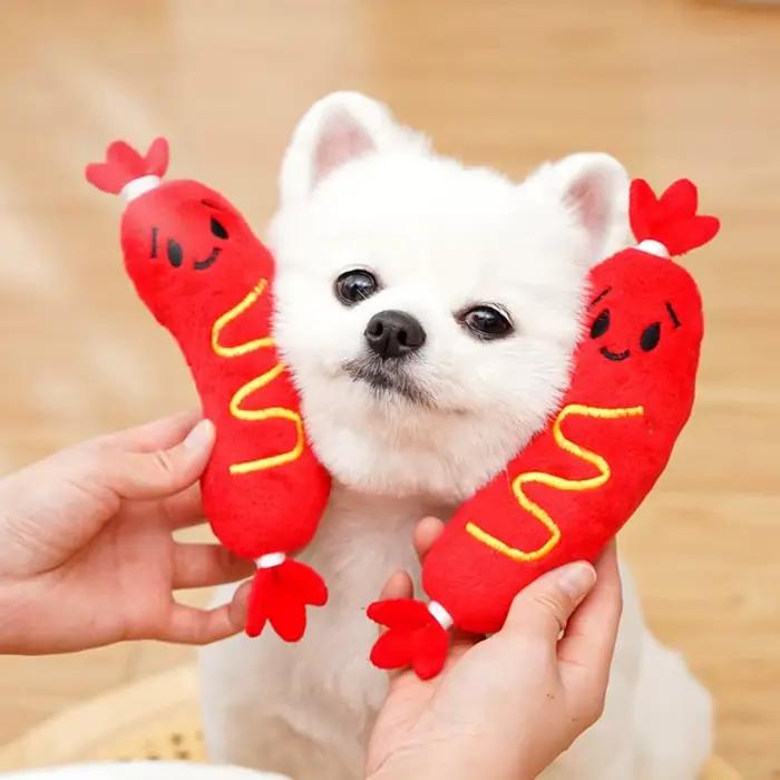 Jouet en peluche sonore pour chien