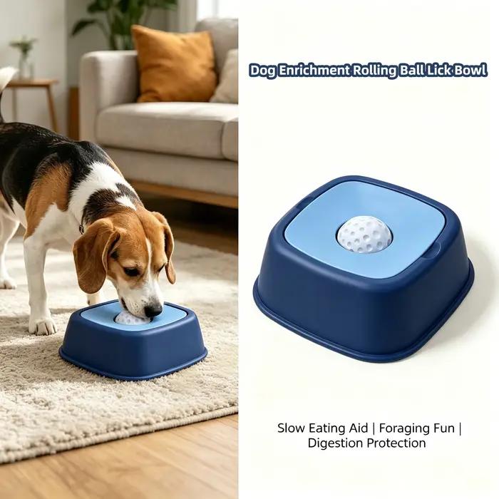 Gamelle à bille roulante anti-gonflement et antidérapante pour chiens et chats de petite et moyenne taille
