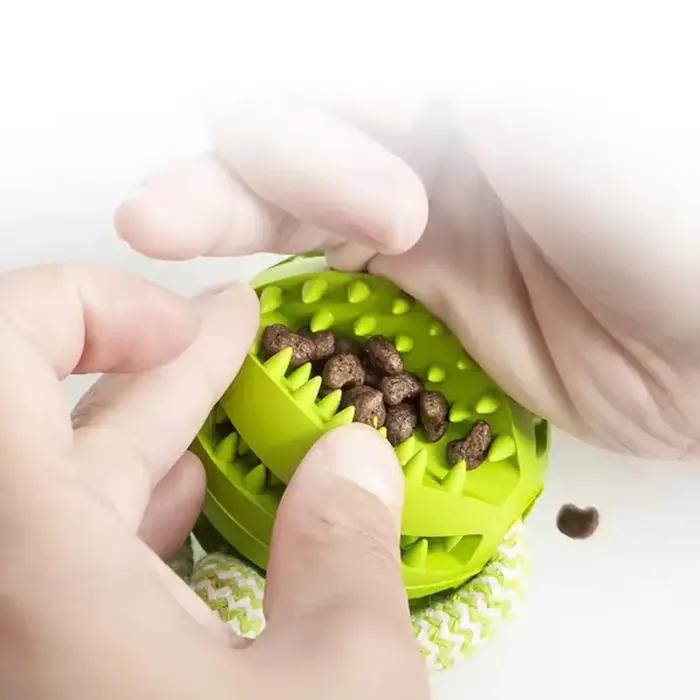 2 pièces de balles à friandises en corde pour chien | Conception portable