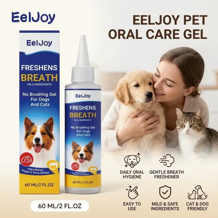EELJOY Gel de Soin Dentaire pour Animaux Réduit la Plaque et le Tartare