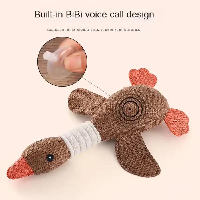 Jouet de canard en peluche écologique pour chien