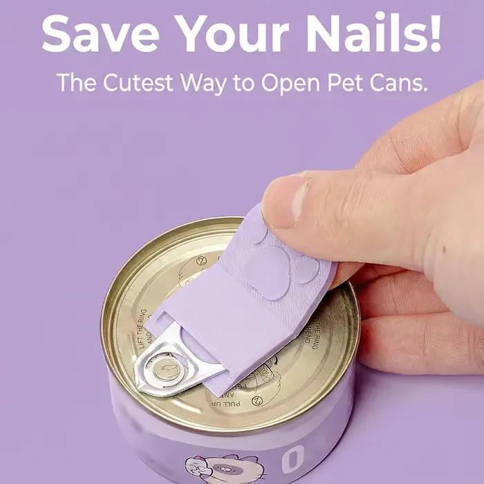 Ouvre-boîte pour nourriture pour animaux de compagnie en forme de patte de chat imprimé en 3D