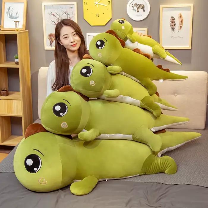 Jouet en peluche dinosaure géant à grands yeux