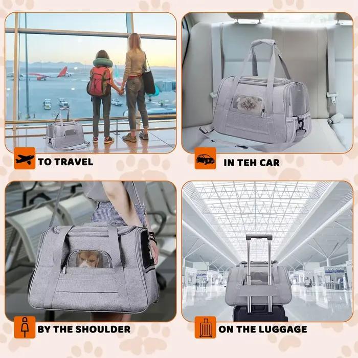Sac de transport pour animaux de compagnie approuvé par les compagnies aériennes