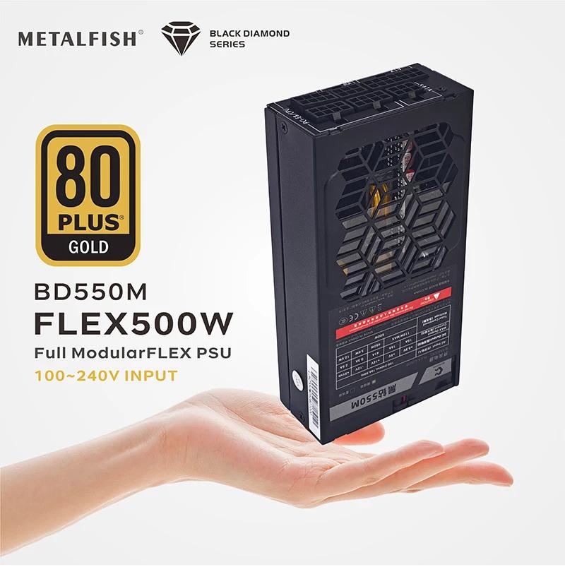 METALFISH Flex 500W alimentation modulaire petit ordinateur 1U PSU Flex-ATX 500W pour ITX Mini PC POS AIO NAS (600W en option)