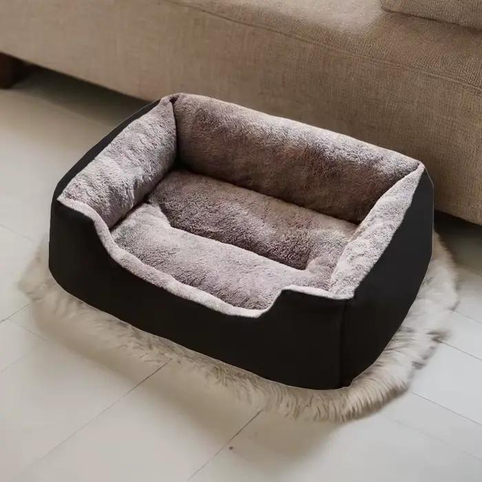 Canapé-lit carré chaud pour animaux de compagnie, coussin pour chien, chat, nounours, corgi, petits